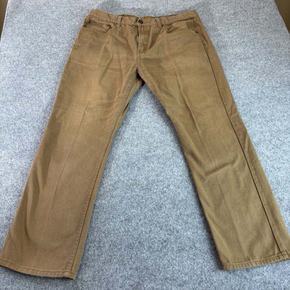 Veno Jeans Men's‎ 40x32 (fits 39x30) Straight Leg Brown Khaki Denim Skater
